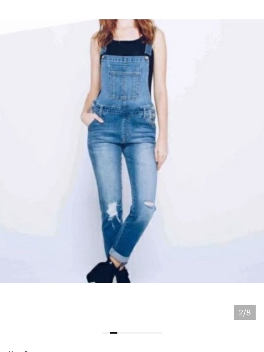 KanCan Light Blue Denim Bib Overalls Women Small